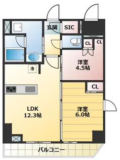 ザ・ライオンズフォーシア町屋【4階】の間取り