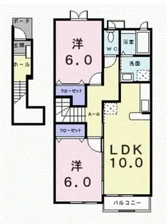 エスペランサ A【2階】の間取り