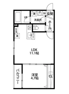 グレイス中木戸II【1階】の間取り