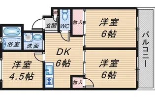 西田ハイツ【1階】の間取り