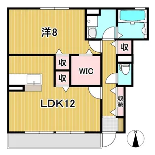 エスタシオンA【1階】の間取り