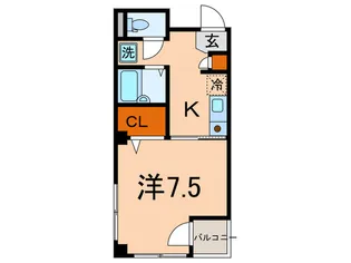 グローリシーバス【6階】の間取り