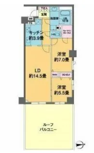 カスタリア高輪【2階】の間取り