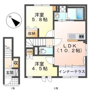 ハーブ安祥【2階】の間取り