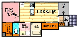 ラヴァンリヴィエールB【1階】の間取り