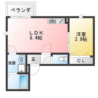 ocean滝春【1階】の間取り