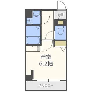 サンロール難波南【7階】の間取り