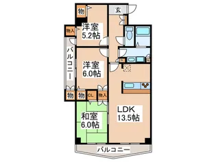 プレスティージュ横浜【1階】の間取り