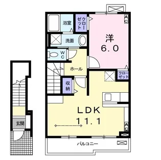 ハピネス岐南II【2階】の間取り