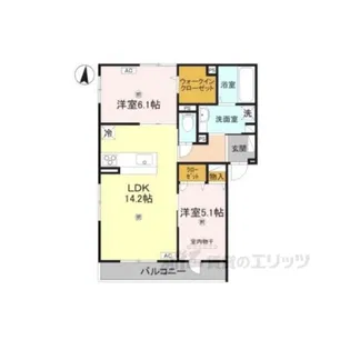 K.レジデンスビュー2【1階】の間取り