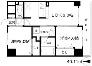アーデンタワー本町イースト【10階】の間取り