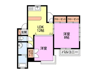 パピュラ【2階】の間取り