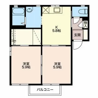 サウスシャトー【2階】の間取り