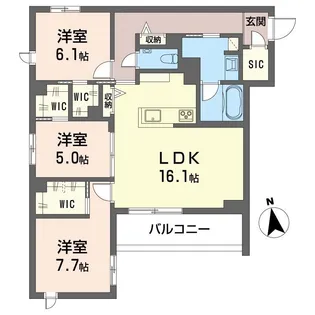 オスタリーハウス【2階】の間取り