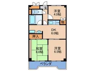 ハイツ森口【3階】の間取り