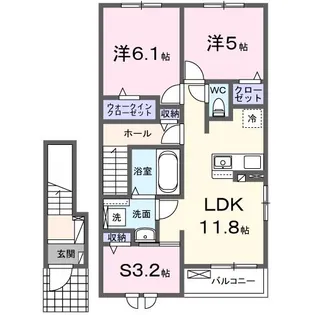 ドゥーメゾン NIII【2階】の間取り