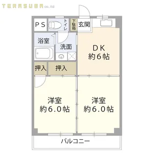アブアリータ中津留【3階】の間取り