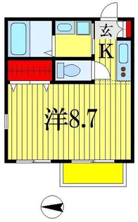 Aレガート千葉椿森A棟【2階】の間取り