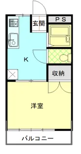 MSハイツB【1階】の間取り