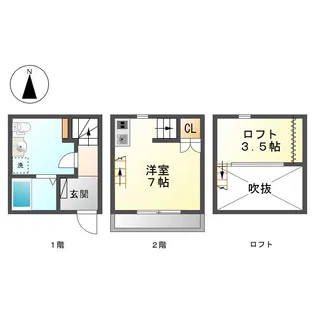 Rino-Che豊田本町(リノーチェ トヨタホンマチ)【2階】の間取り