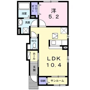 ヴィラ雪窓【1階】の間取り