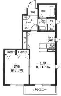 グランシャリオ【1階】の間取り