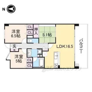 レイセニット奈良グラン・ヴェルジェ【2階】の間取り