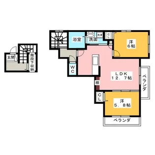 Cuore (クオーレ)【2階】の間取り