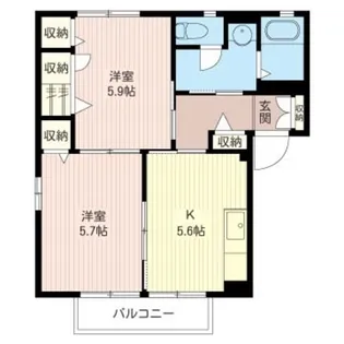 リベラコート【2階】の間取り