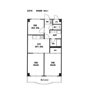 スカイマンション【3階】の間取り
