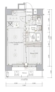ミライズ東京EASTアネックス【2階】の間取り
