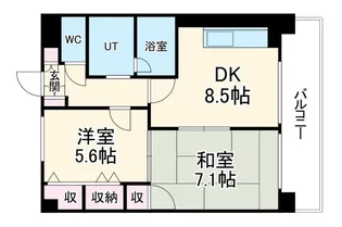 ジャステージ小田井【2階】の間取り