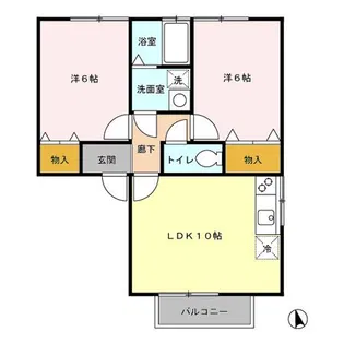 クレストハイム【2階】の間取り