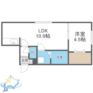 ユーゴーズS5【4階】の間取り
