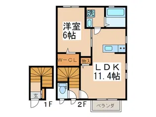 Sena A【2階】の間取り