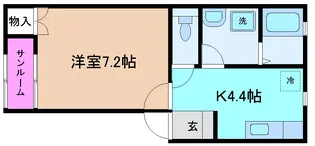 ル・レーブB棟【2階】の間取り