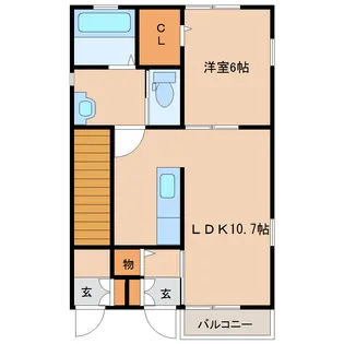 フェアリーヴィラB【1階】の間取り