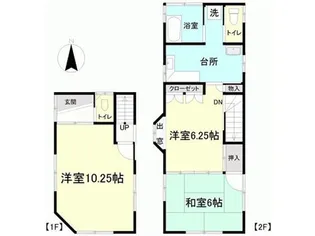 福島県いわき市平字作町一丁目【一戸建】の間取り