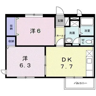 ヴィラエスポワール【2階】の間取り