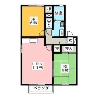 クレールU【2階】の間取り