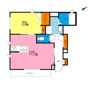 アルフラットI【1階】の間取り