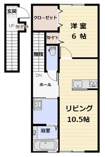 クオンタム筒井A【2階】の間取り