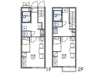 レオパレスSymphony【1階】の間取り