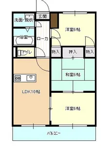 ユーミーマンションアルファ【1階】の間取り