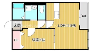 シャトレー伍番館【3階】の間取り