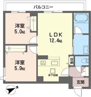 グレートスカイ【1階】の間取り