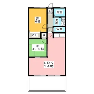 グローリーハイツC棟【1階】の間取り