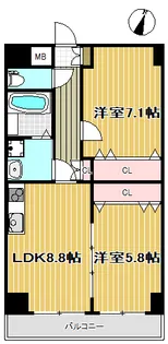 アークデュオ仙台宮町【5階】の間取り