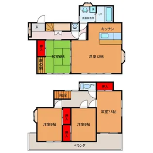 栃木県塩谷郡高根沢町光陽台2【一戸建】の間取り