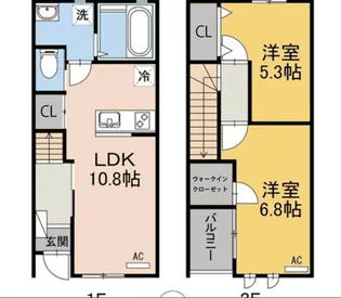 広島県福山市大門町5【一戸建】の間取り